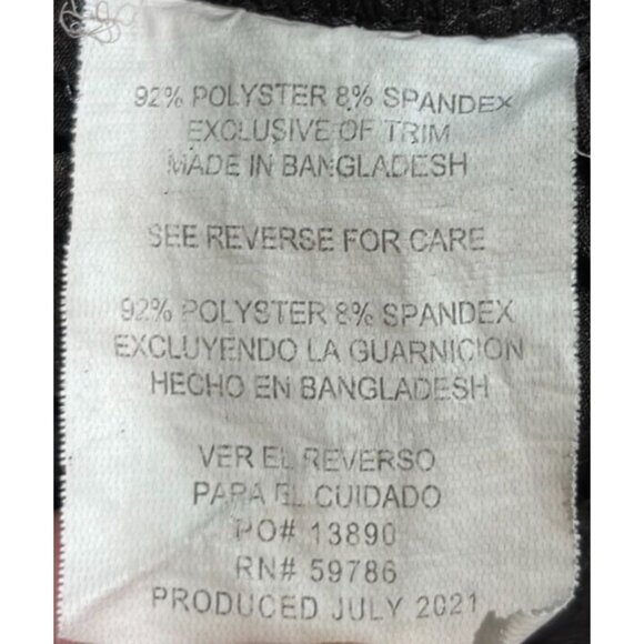 Leg3nd Mens Black Jogger Pants S 92% Polyester & 8% Spandex Elastic Waist Made I - Picture 10 of 11